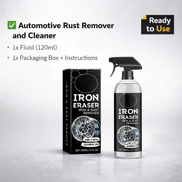 🚘Iron Eraser Spray – 💪🏼Heavy-Duty Iron Remover For Wheel & Paint🏁 | Aluminum-Safe No Damage Restore Gloss✨