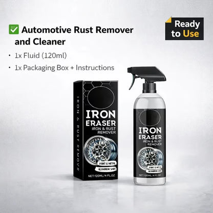 🚘Iron Eraser Spray – 💪🏼Heavy-Duty Iron Remover For Wheel & Paint🏁 | Aluminum-Safe No Damage Restore Gloss✨
