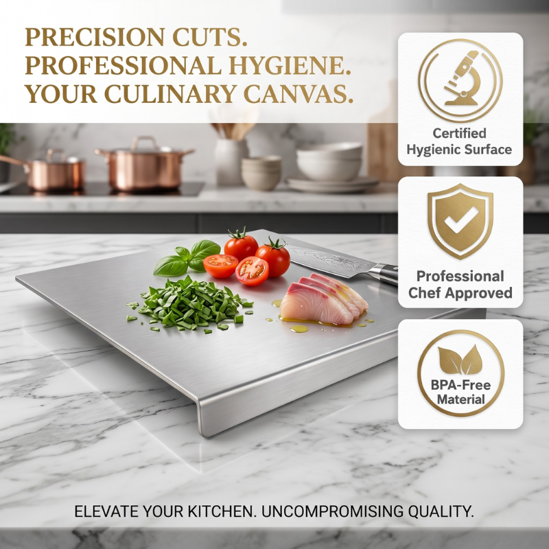 Stainless Steel Cutting Board, Hygienic & Easy to Clean