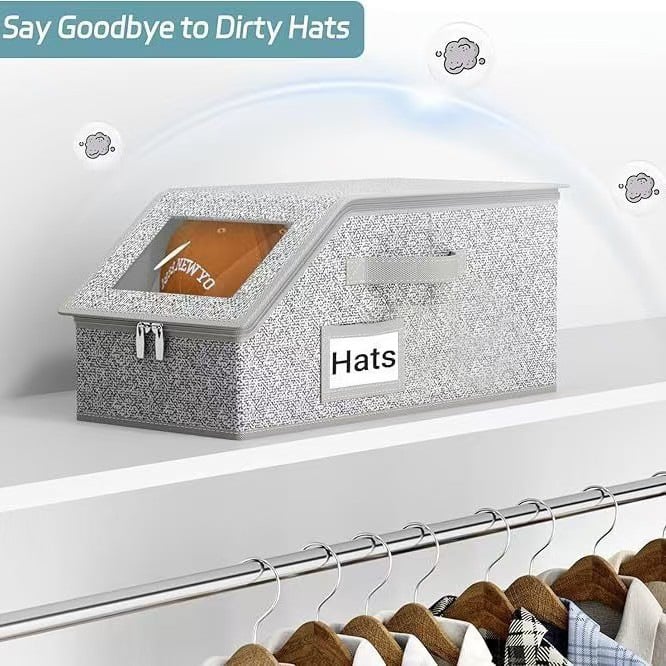 🔥Stackable Hat Storage Boxes for Baseball Caps