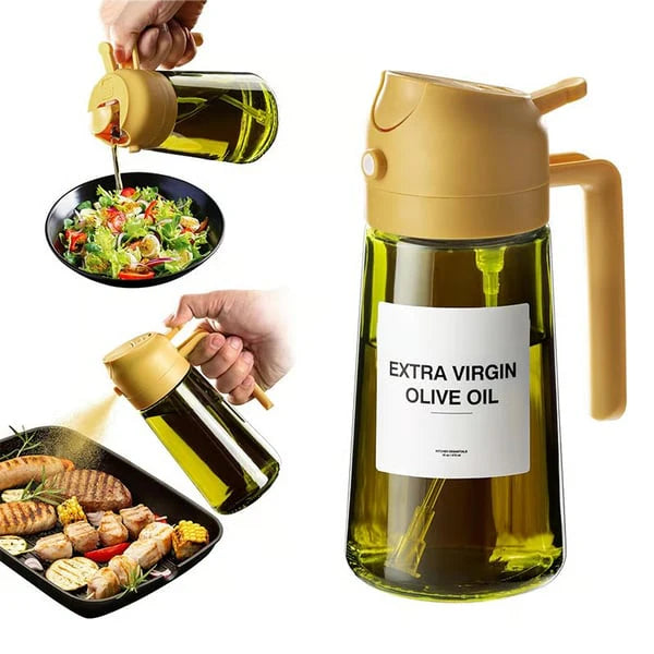 💕2 in 1 Glass Oil Sprayer & Dispenser🔥