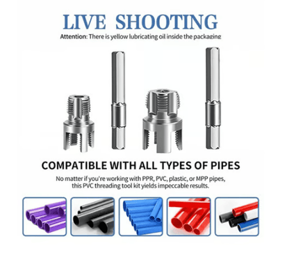 🔥Pipe Tapping and Threading Tool | Dual-Specification Compatible