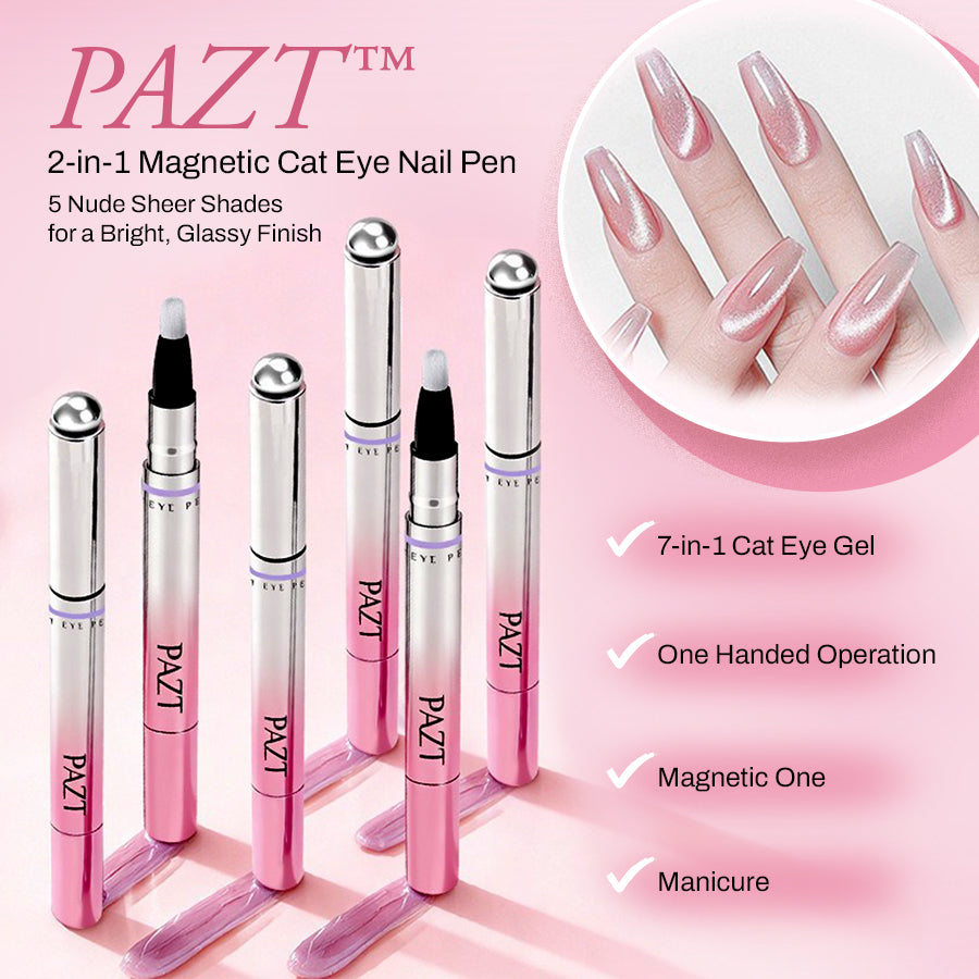 🔥Last Day Buy 2 Get 1 (3PC)🔥PAZT™ 6-in-1 Cat Eye Gel Polish Pen👉  FREE Nail Tool Kit Included