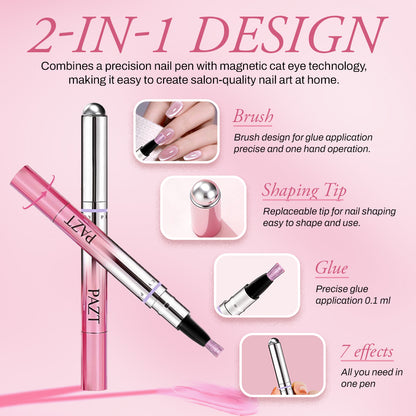 🔥Last Day Buy 2 Get 1 (3PC)🔥PAZT™ 6-in-1 Cat Eye Gel Polish Pen👉  FREE Nail Tool Kit Included
