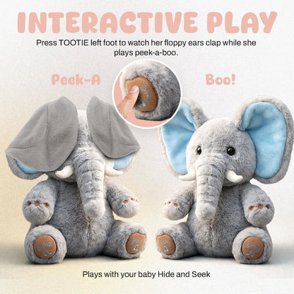 🐘Tootie – Animated Singing Elephant Plush with Flapping Ears