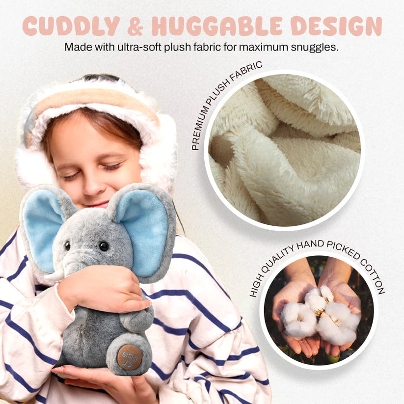 🐘Tootie – Animated Singing Elephant Plush with Flapping Ears