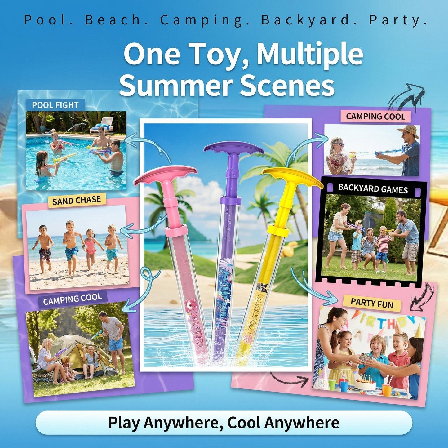 🎆💦Outdoor Water Spray Toy – The Ultimate 360° Dreamy Spray for Summer Spectacles
