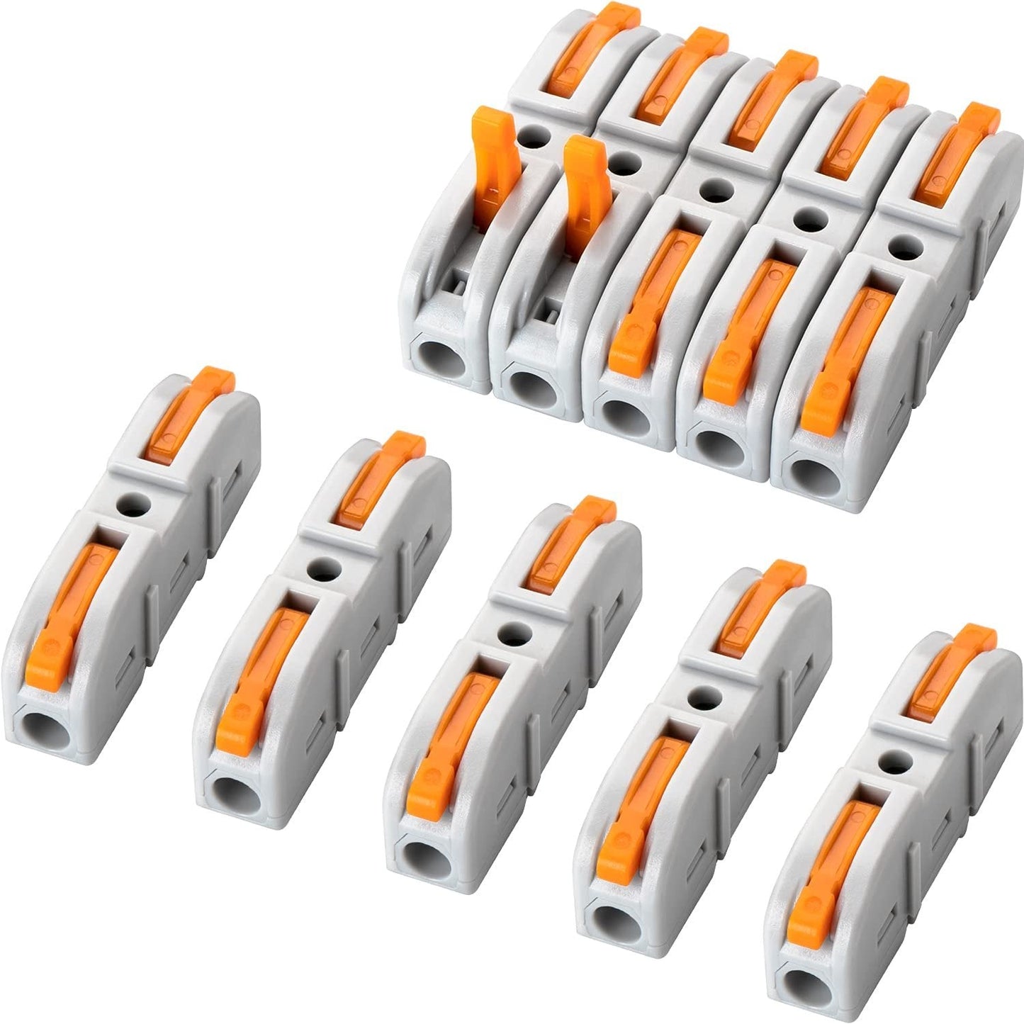 🔥 50-Piece Quick Lever Wire Connectors (12-24 AWG) & Tool-Free Splicing Kit