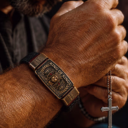 🤴 King of Kings Faith Bracelet – Adjustable Christian Wristband Gift