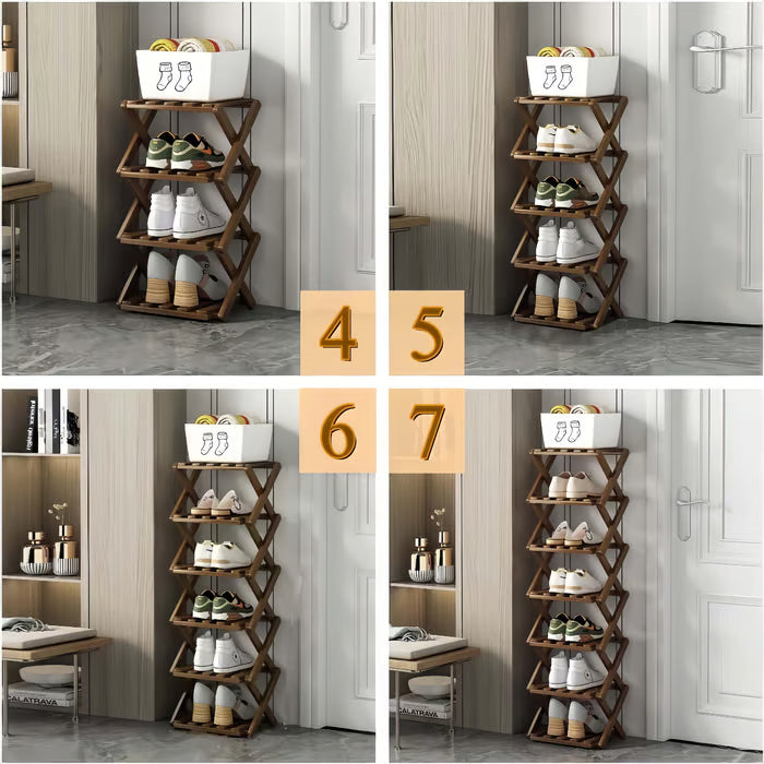 The 8-Tier No-Assembly Bamboo Rack !🌿👟
