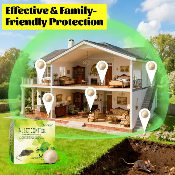 🐭Mouse & Rat Repellent Balls--Long-Lasting Peppermint Oil Formula——Safe for Pets & Kids