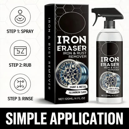 🚘Iron Eraser Spray – 💪🏼Heavy-Duty Iron Remover For Wheel & Paint🏁 | Aluminum-Safe No Damage Restore Gloss✨