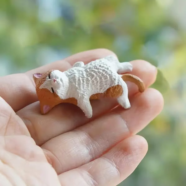 😺Wealth-Attracting Hand-Painted Mini Cat Figurines: 5-Piece