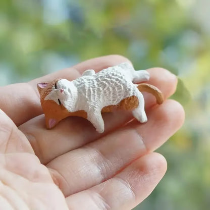 😺Wealth-Attracting Hand-Painted Mini Cat Figurines: 5-Piece