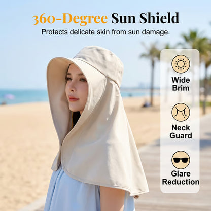 🧢🌞 Ultimate 360° Sun Protection Hat — Stay Cool & Safe Outdoors! ☀️🛡️