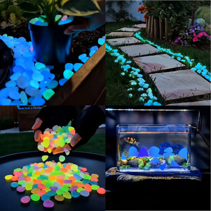 🌈Colorful Glow-in-the-Dark Garden Stones